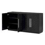 Buffet à 4 portes avec grand espace de rangement - Non applicable