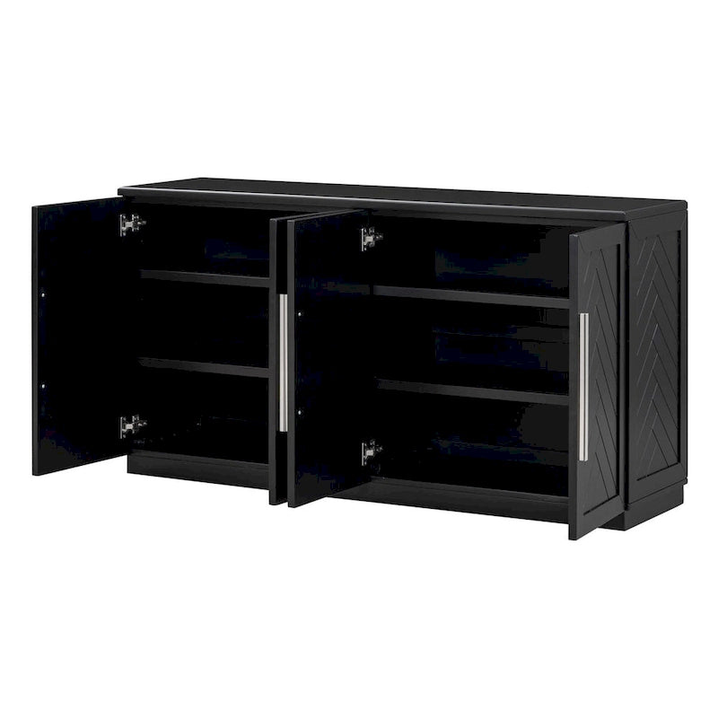 Buffet à 4 portes avec grand espace de rangement - Non applicable