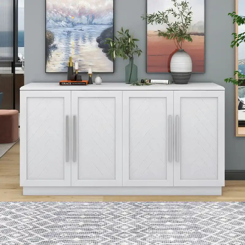 Buffet à 4 portes avec grand espace de rangement - Non applicable