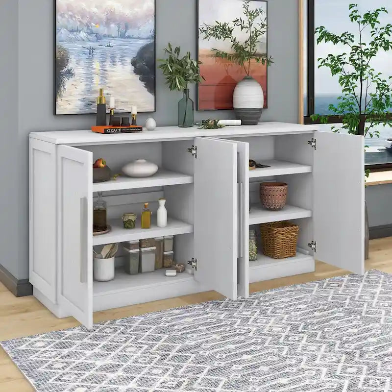 Buffet à 4 portes avec grand espace de rangement - Non applicable