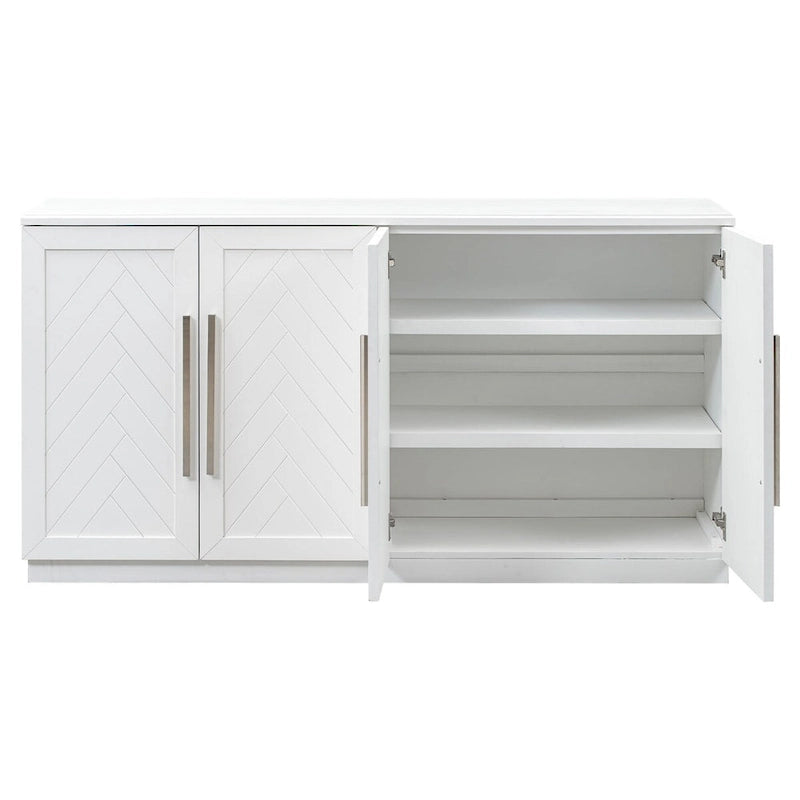 Buffet à 4 portes avec grand espace de rangement - Non applicable