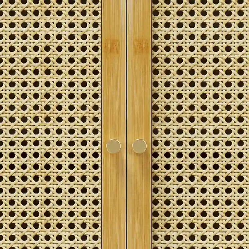 Armoire murale en bambou avec 3 étagères