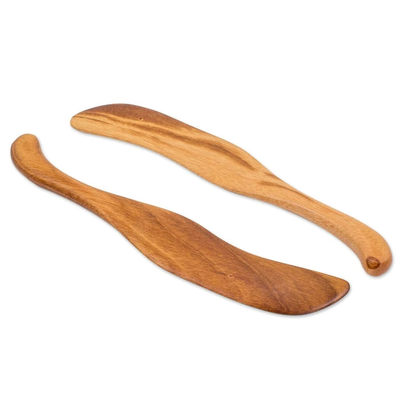 Spatules de cuisine en bois de peten faites à la main par Novica (paire)