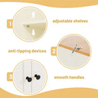 Garde-manger indépendant avec tiroir, étagères réglables et étagères de porte