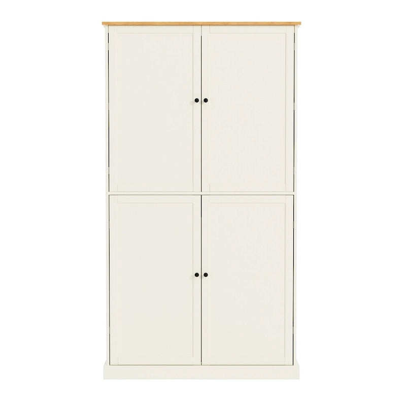 Garde-manger indépendant avec tiroir, étagères réglables et étagères de porte