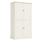 Garde-manger indépendant avec tiroir, étagères réglables et étagères de porte