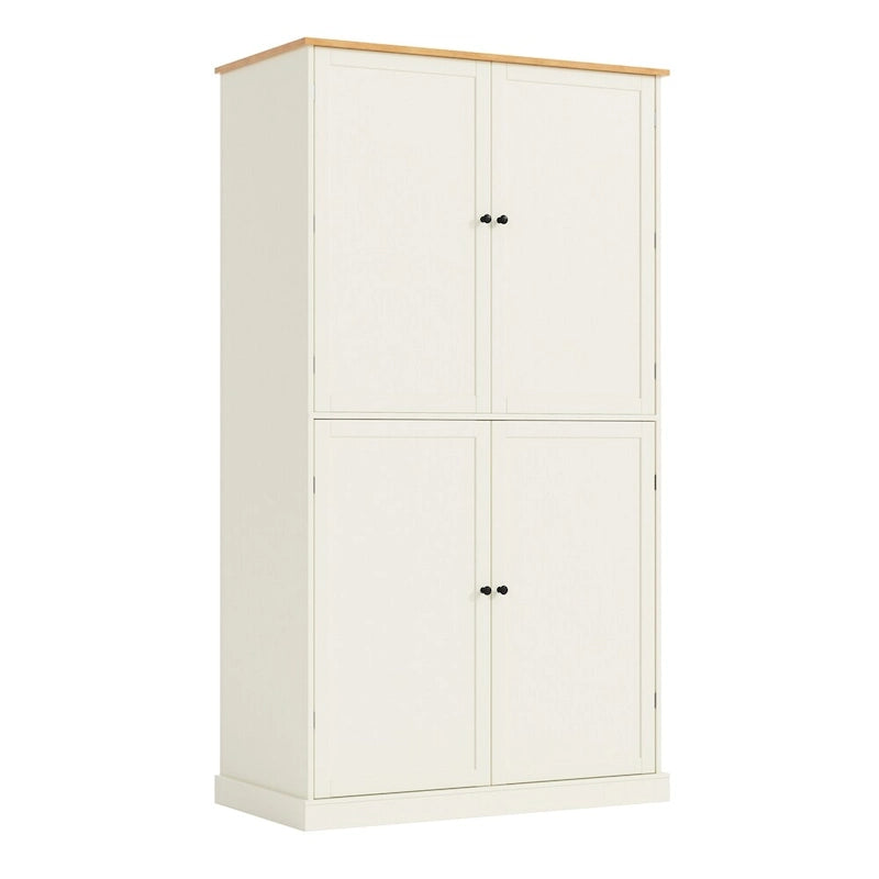 Garde-manger indépendant avec tiroir, étagères réglables et étagères de porte