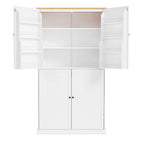 Garde-manger indépendant avec tiroir, étagères réglables et étagères de porte