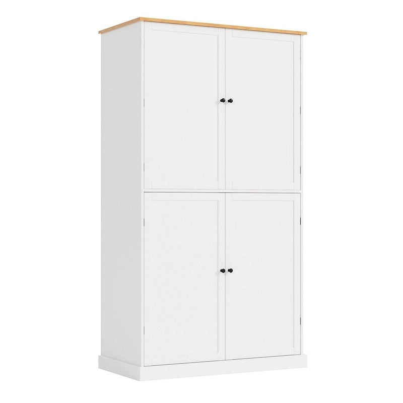 Garde-manger indépendant avec tiroir, étagères réglables et étagères de porte