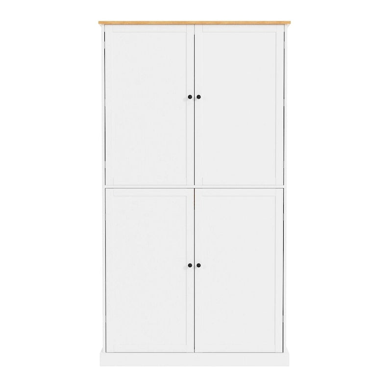 Garde-manger indépendant avec tiroir, étagères réglables et étagères de porte