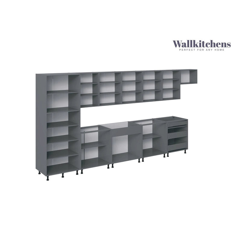 Collection Cuisine Impériale, base en teck naturel et noir, largeur 4,57 m (15 pi) - 174 x 24 po