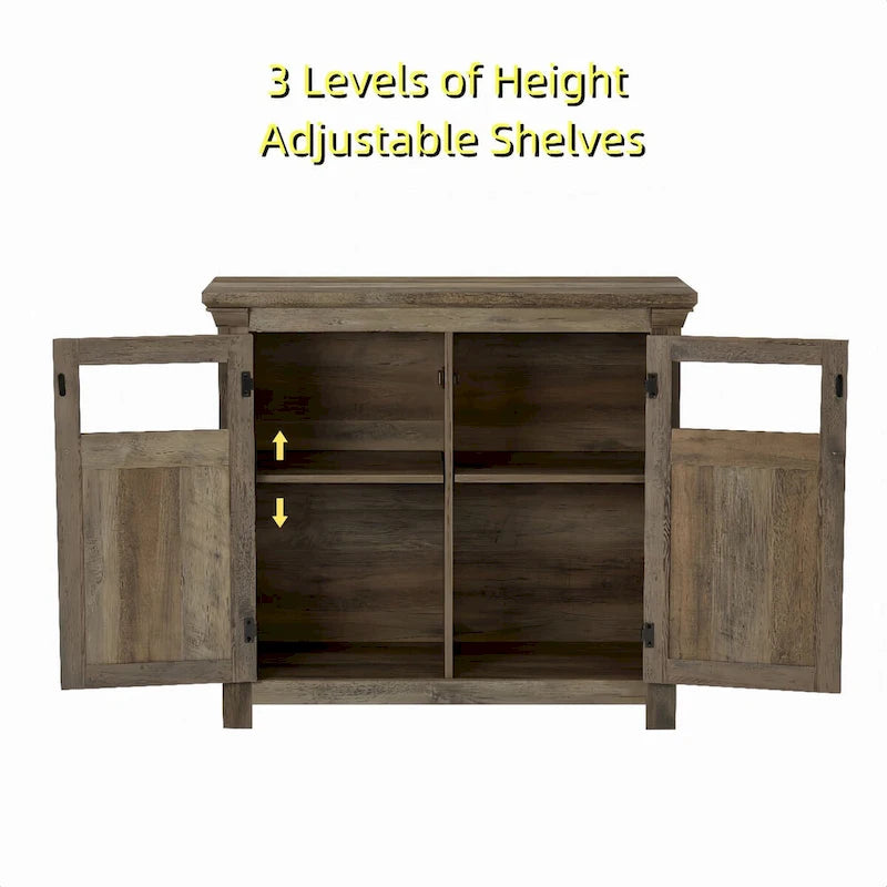 Buffet/armoire de ferme à 2 portes, grand modèle - Non disponible