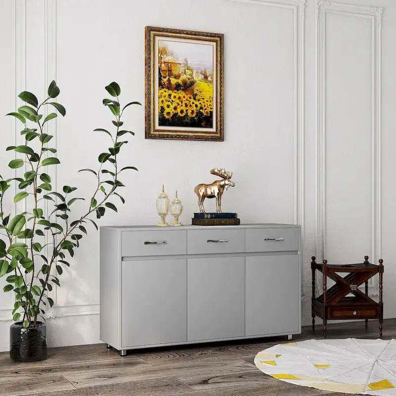 Table d'appoint à trois portes pour salle à manger, salon ou cuisine