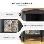 Meuble d'angle Mixoy avec rangement, meuble moderne autoportant, buffet avec piètement en métal