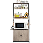 Étagère de boulangerie Yaheetech à plusieurs niveaux avec 1 armoire et 3 étagères de rangement