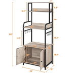 Étagère de boulangerie Yaheetech à plusieurs niveaux avec 1 armoire et 3 étagères de rangement