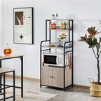 Étagère de boulangerie Yaheetech à plusieurs niveaux avec 1 armoire et 3 étagères de rangement