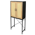 Armoire élégante de 59 cm de haut avec 2 portes en rotin