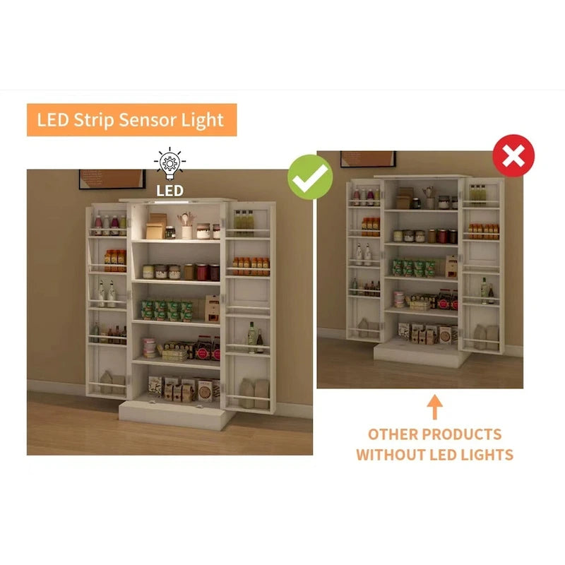 Armoire de cuisine avec éclairage LED
