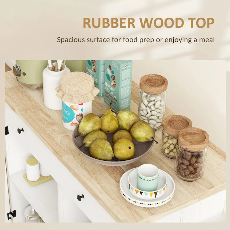 Îlot de cuisine mobile avec rangement sur roulettes et tiroir