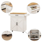Chariot de cuisine à roulettes avec étagères réglables et plateau en bois