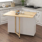 Kitchen Island with Spice Rack