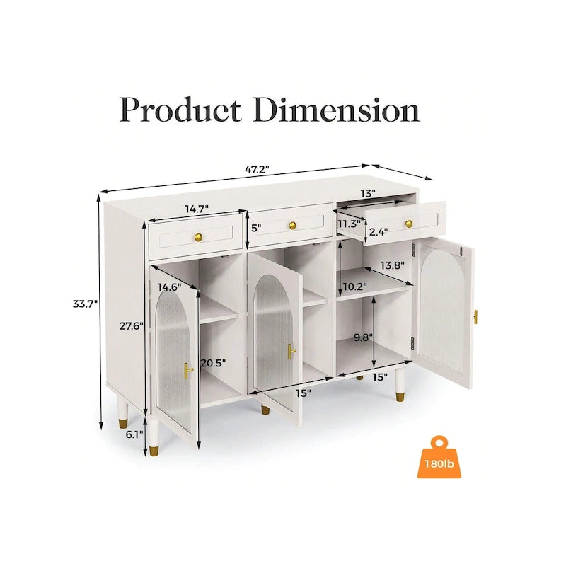 Buffet RoyalCraft RoyalCraft 47,2 cm de large à 3 tiroirs