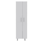 Ensemble de cuisine Crescent 2 pièces, îlot et garde-manger, 4 portes et 7 étagères, blanc et chêne clair