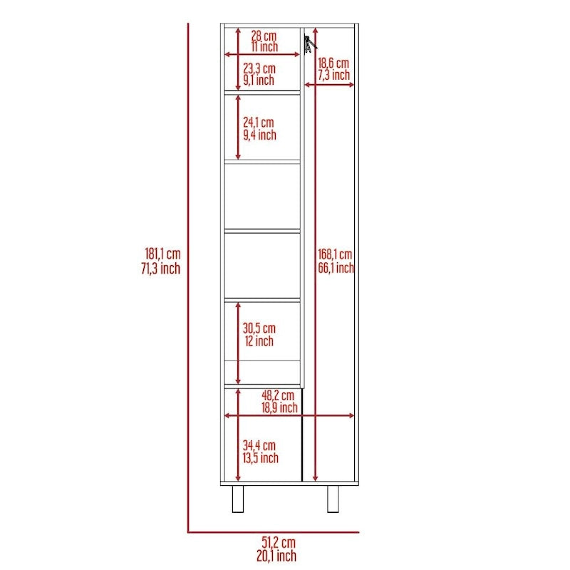 Ensemble de cuisine Crescent 2 pièces, îlot et garde-manger, 4 portes et 7 étagères, blanc et chêne clair