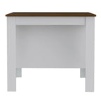 Ensemble de cuisine Ralston 2 pièces, îlot et armoire garde-manger à 4 portes et 7 étagères, blanc et noyer
