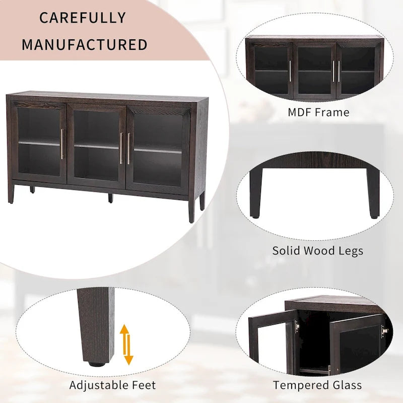 58.2 Armoire de rangement en bois avec portes et étagère réglable - Non applicable