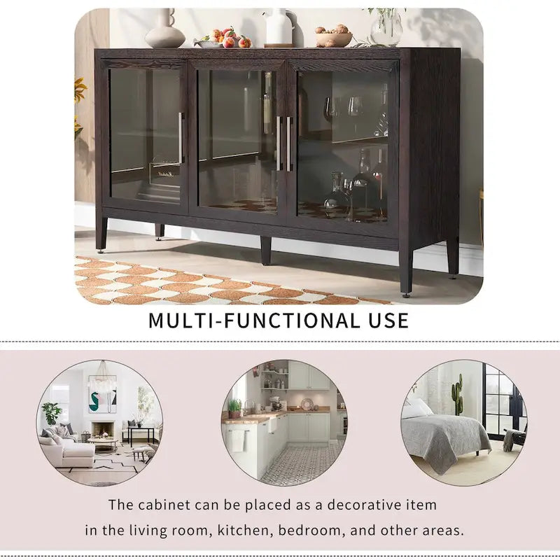 58.2 Armoire de rangement en bois avec portes et étagère réglable - Non applicable