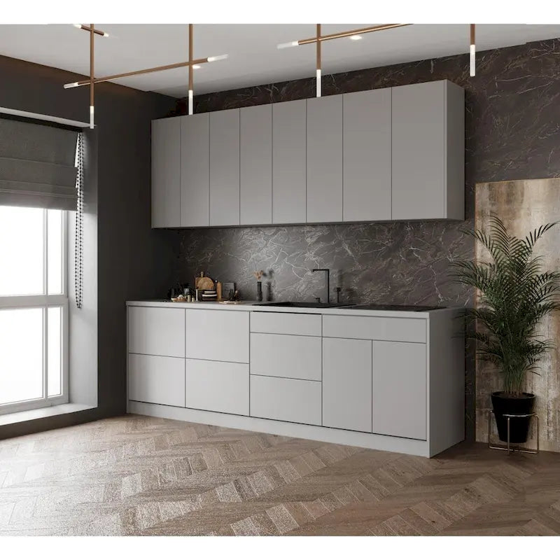 Collection Kitchen Fusion, base grise, largeur 8,5 pi (103 x 24 po)