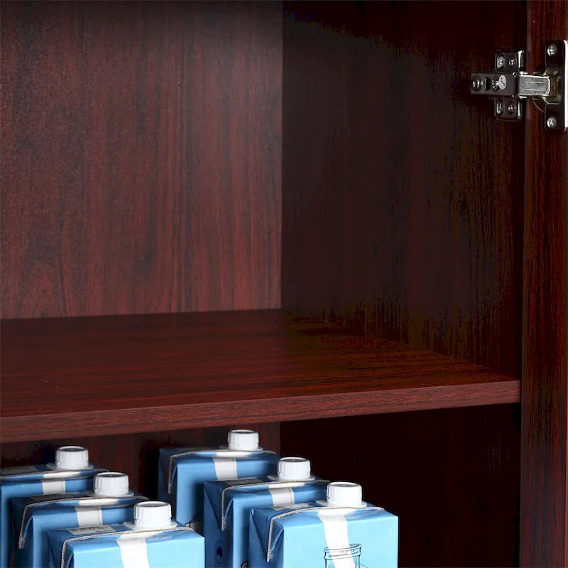 Armoire de rangement autoportante avec 2 étagères réglables et porte - Non applicable