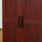 Armoire de rangement autoportante avec 2 étagères réglables et porte - Non applicable