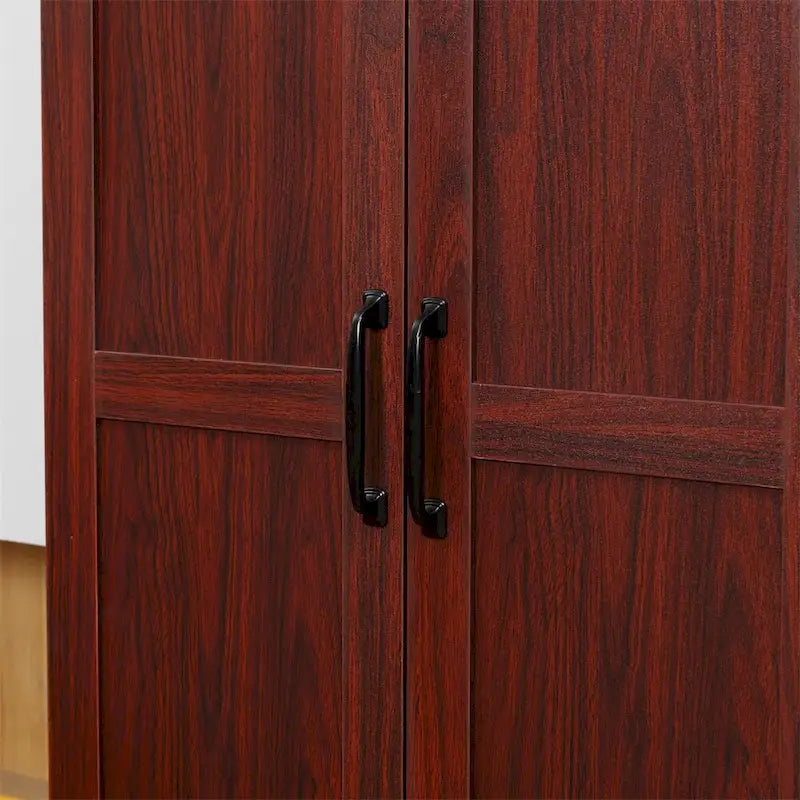 Armoire de rangement autoportante avec 2 étagères réglables et porte - Non applicable