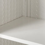 Armoire murale moderne à deux portes vitrées avec rangement à trois niveaux - N/A