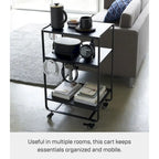 Chariot utilitaire roulant Yamazaki Home, en acier, avec roues - L 49 x l 38 x H 81,5 cm