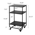 Chariot utilitaire roulant Yamazaki Home, en acier, avec roues - L 49 x l 38 x H 81,5 cm