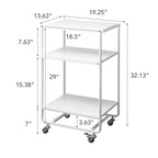 Chariot utilitaire roulant Yamazaki Home, en acier, avec roues - L 49 x l 38 x H 81,5 cm