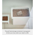 Conteneur hermétique pour aliments pour animaux Yamazaki Home - Trois tailles, polypropylène, grand, 6,8 kg, 12 litres