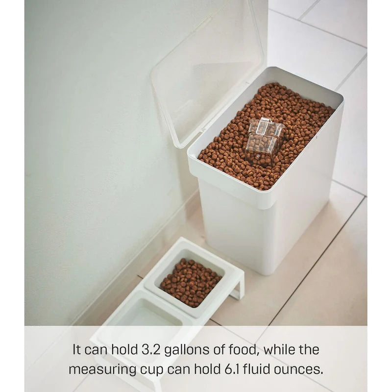 Conteneur hermétique pour aliments pour animaux Yamazaki Home - Trois tailles, polypropylène, grand, 6,8 kg, 12 litres