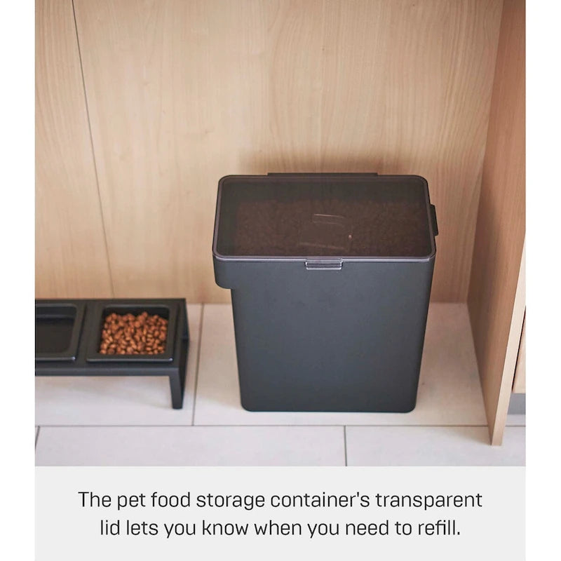 Conteneur hermétique pour aliments pour animaux Yamazaki Home - Trois tailles, polypropylène, grand, 6,8 kg, 12 litres