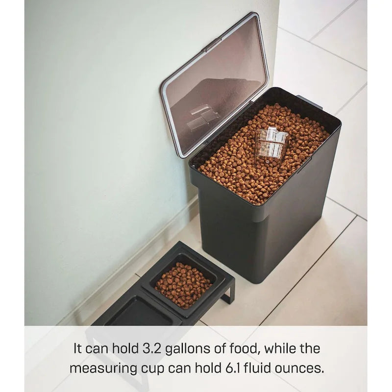 Conteneur hermétique pour aliments pour animaux Yamazaki Home - Trois tailles, polypropylène, grand, 6,8 kg, 12 litres