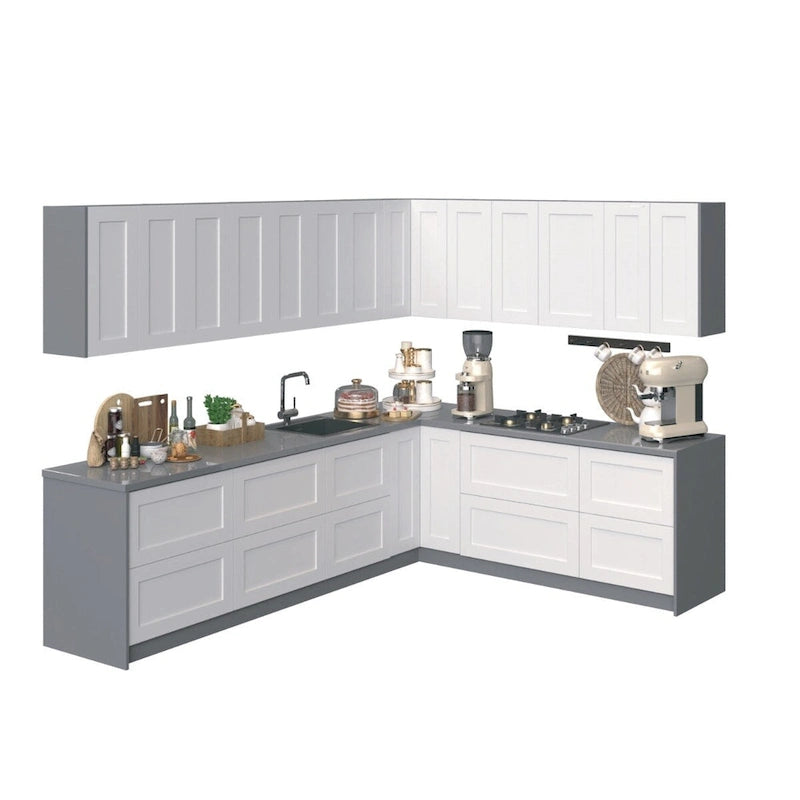 Kitchen Culinary Collection White Matte Color Base Size 10Ft Wide - 94x120