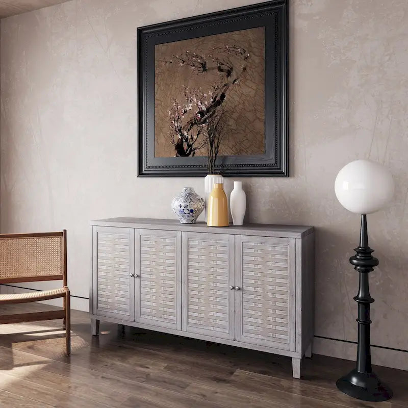 Meuble d'appoint 4 portes en bois, buffet/meuble de service - Non applicable