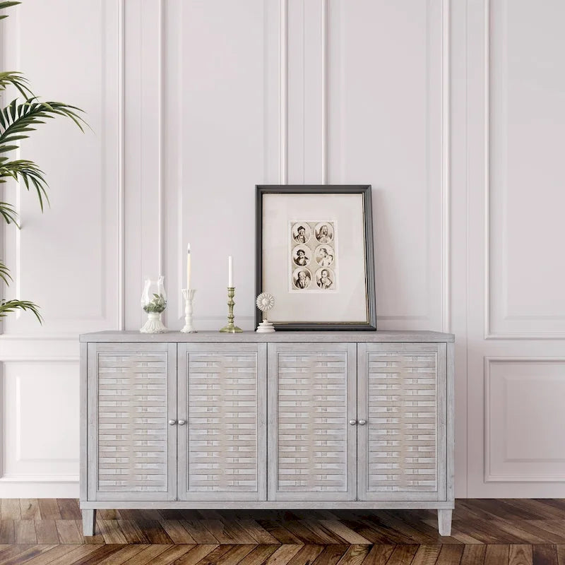 Meuble d'appoint 4 portes en bois, buffet/meuble de service - Non applicable