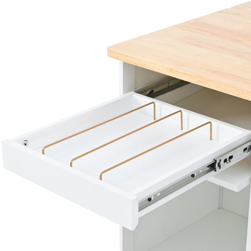 Îlot de cuisine avec abattant et éclairage LED