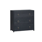 Meuble d'appoint East End en denim brossé, blanc et noir