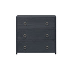 Meuble d'appoint East End en denim brossé, blanc et noir